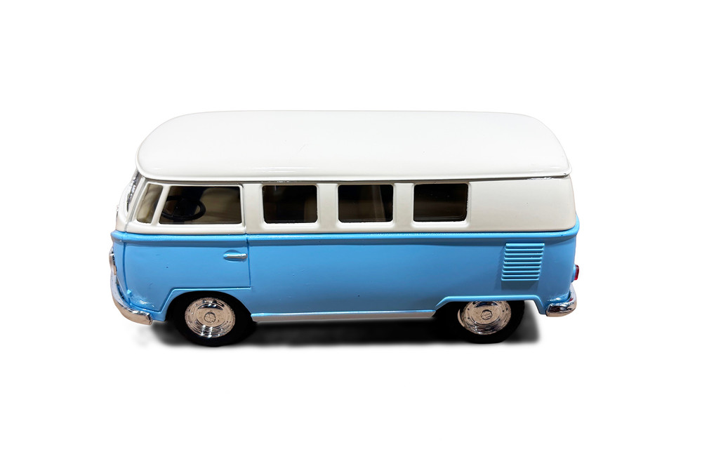 1962 Volkswagen Classical Bus, Pastel Blue - Kinsmart 5377DY - 1