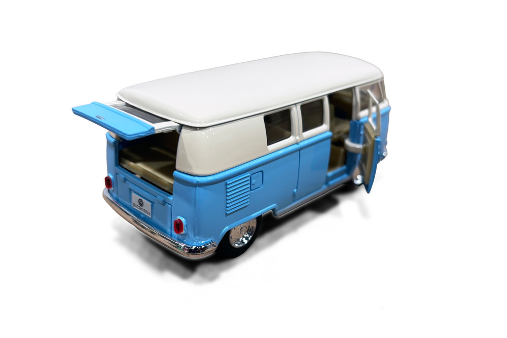 1962 Volkswagen Classical Bus, Pastel Blue - Kinsmart 5377DY - 1
