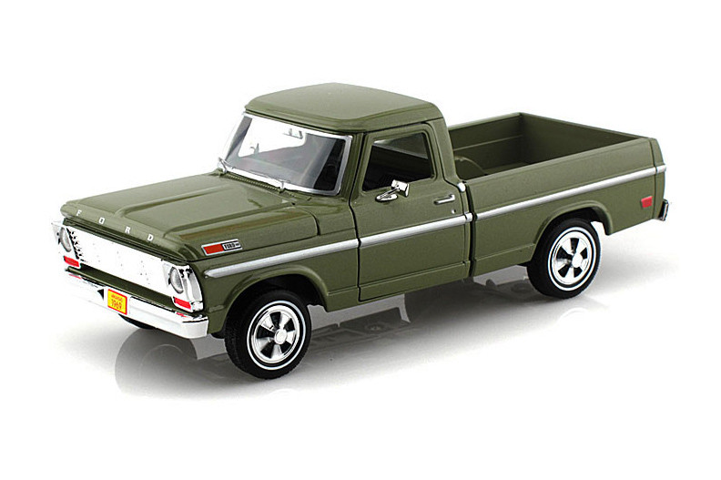1969 Ford F-100 Pickup Truck, Green - Showcasts 71315D - 1/24 Scale Diecast Model Toy Car