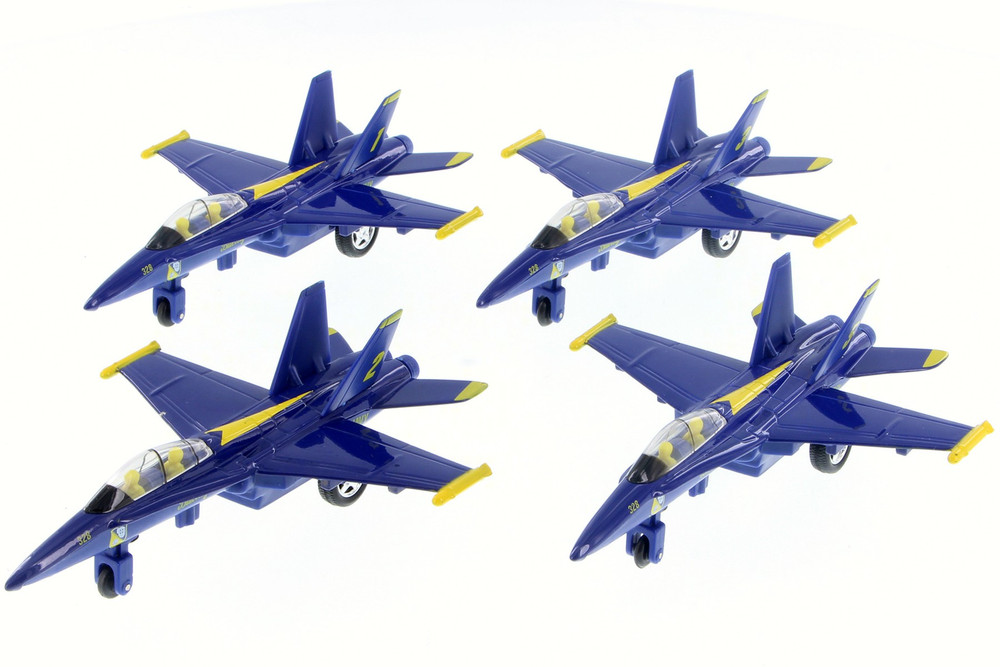 Box of 6 X-Force Commander US Navy F-18 Hornet Blue Angels, Blue