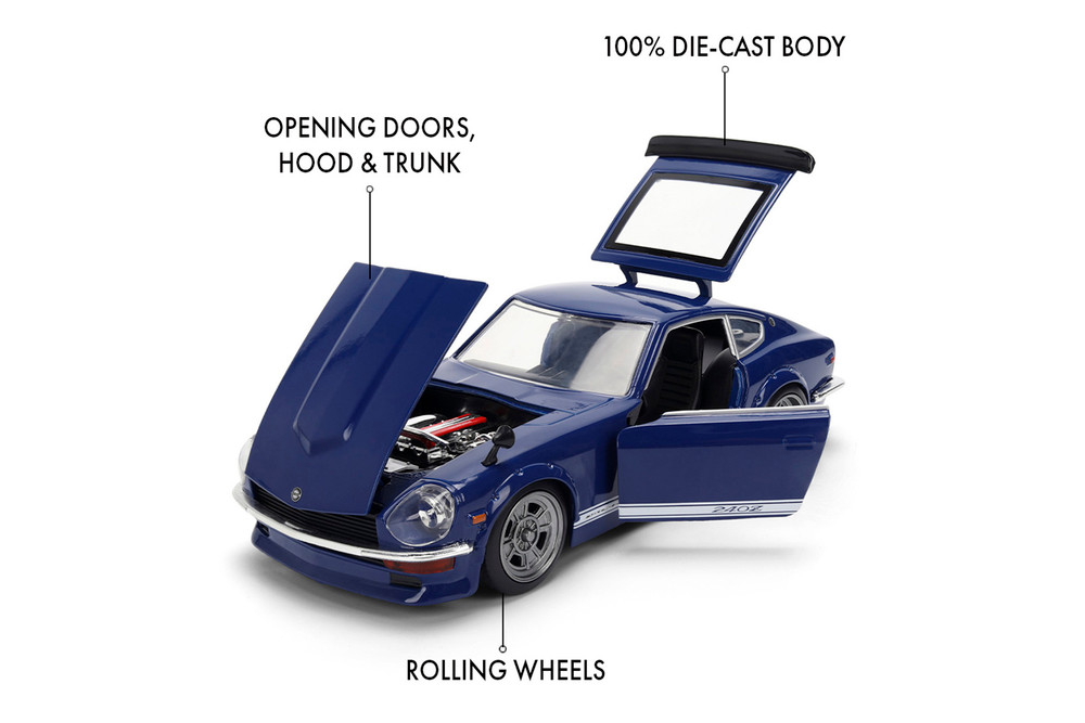 1972 Datsun 240Z, Dark Blue - Jada Toys 37020 - 1/24 Scale Diecast
