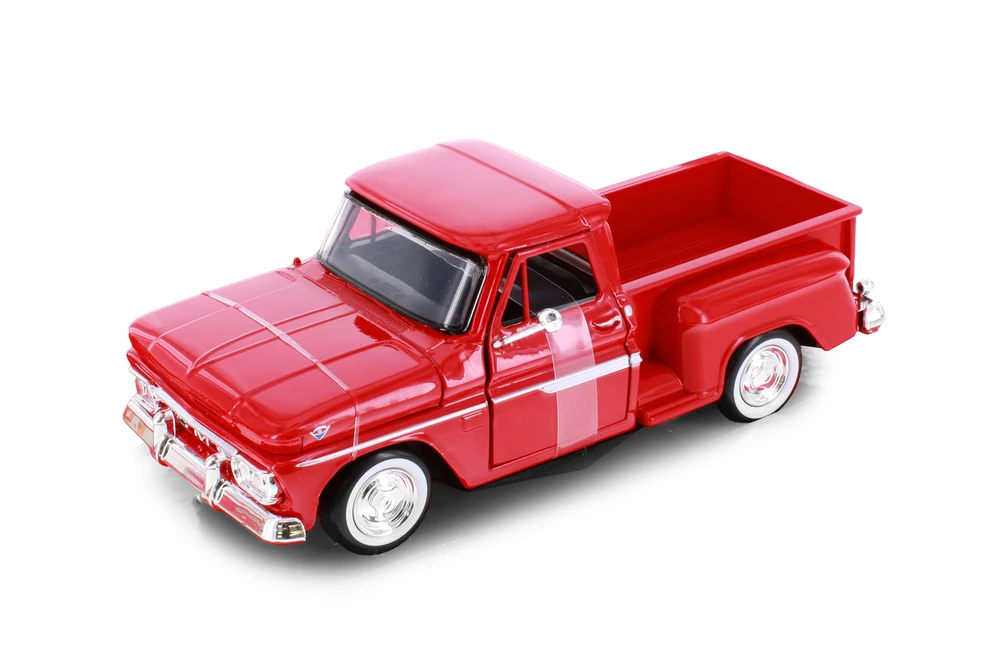 1966 GMC C1000 Fenderside Pickup Truck, Red - Showcasts 71379R - 1/24 Scale Diecast Model Toy Car