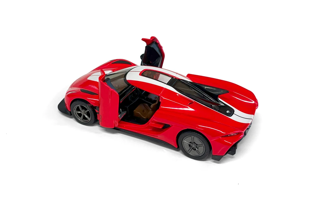 Koenigsegg Jesko Absolut Livery Edition, Red - Kinsmart 5473DF - 1/36 Scale Diecast Model Toy Car