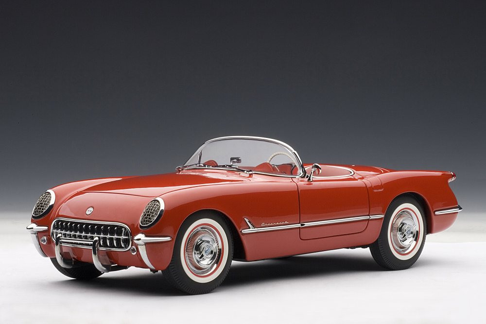 1954 Chevy Corvette Convertible, Red - AUTOart 71082 - 1/18 Scale