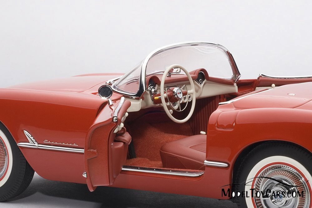 1954 Chevy Corvette Convertible, Red - AUTOart 71082 - 1/18 Scale