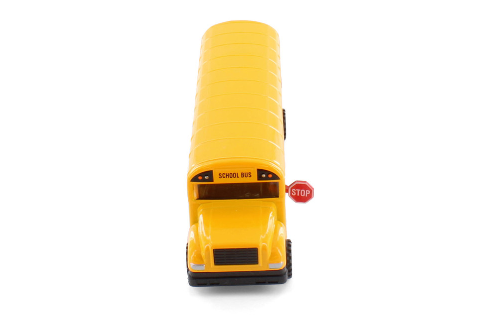 Box of 4 New York Super School Bus, Yellow - Showcasts 9948/4DNY - 8.5" Scale Diecast Model Toy Cars