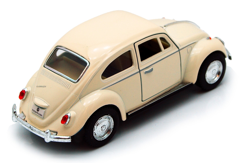 Box of 12 1967 Volkswagen Classical Beetle Hard Top, ASSTD - Kinsmart 5375D - 1/32 Scale Diecast Model Toy Cars