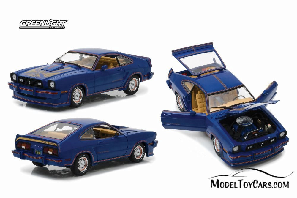 1978 Ford Mustang II King Cobra, Blue w/ Decals - Greenlight 13507
