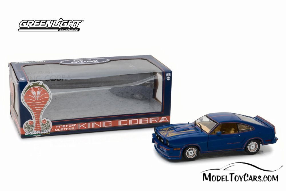 1978 Ford Mustang II King Cobra, Blue w/ Decals - Greenlight 13507