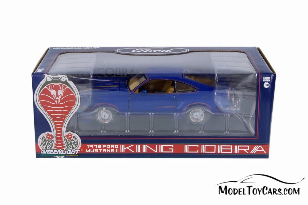 1978 Ford Mustang II King Cobra, Blue w/ Decals - Greenlight 13507