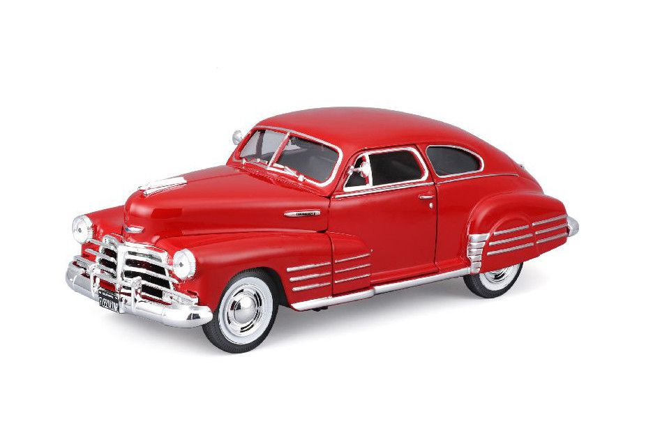 1948 Chevy Fleetline Aerosedan, Red - Maisto 32921R - 1/24 Scale Diecast Model Toy Car