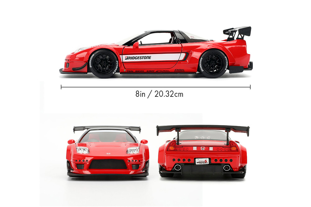 2002 Honda NSX-R (Japan Spec) "Bridgestone", Red - Jada Toys 35958 - 1/24 Scale Diecast Model Toy Car