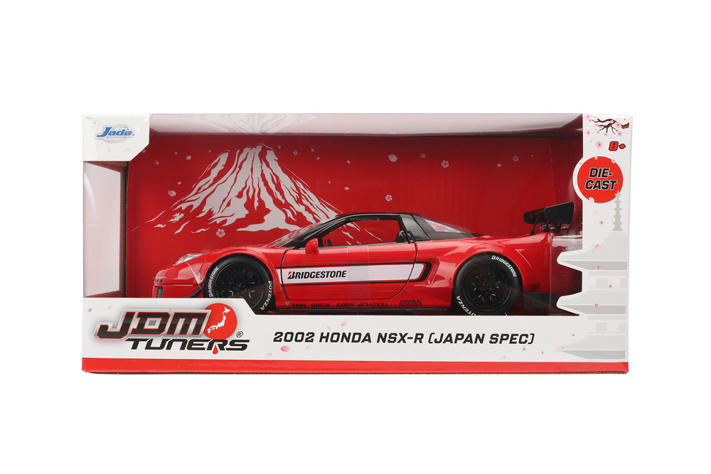2002 Honda NSX-R (Japan Spec) "Bridgestone", Red - Jada Toys 35958 - 1/24 Scale Diecast Model Toy Car