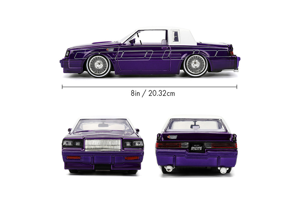 1987 Buick Grand National Hard Top, Candy Purple - Jada Toys 36343 - 1/24 Scale Diecast Model Toy Car