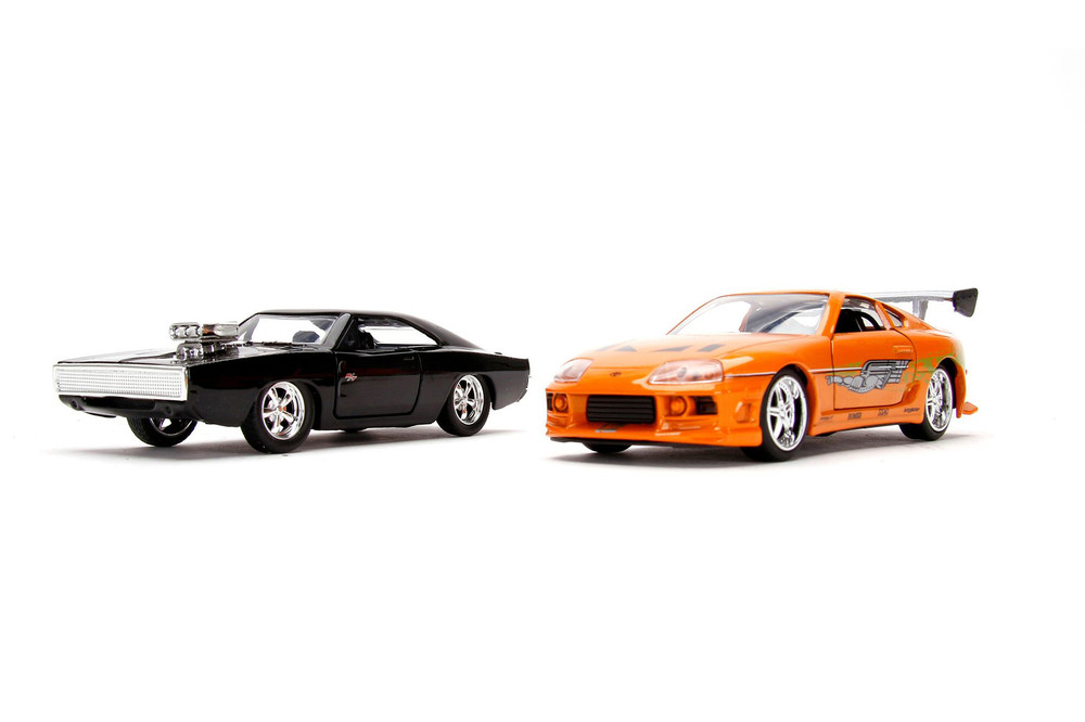 Fast & Furious 4 Car Pack - Brian's Toyota Supra & Nissa Skyline/Dom's Charger - Jada Toys 31981-31980 - 1/32 Scale Toy Cars