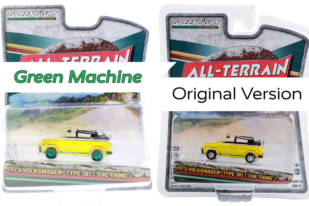GREEN MACHINE 1973 Volkswagen Thing (Type 181), Yellow - Greenlight 35250A/48 - 1/64 Scale Diecast Model Toy Car