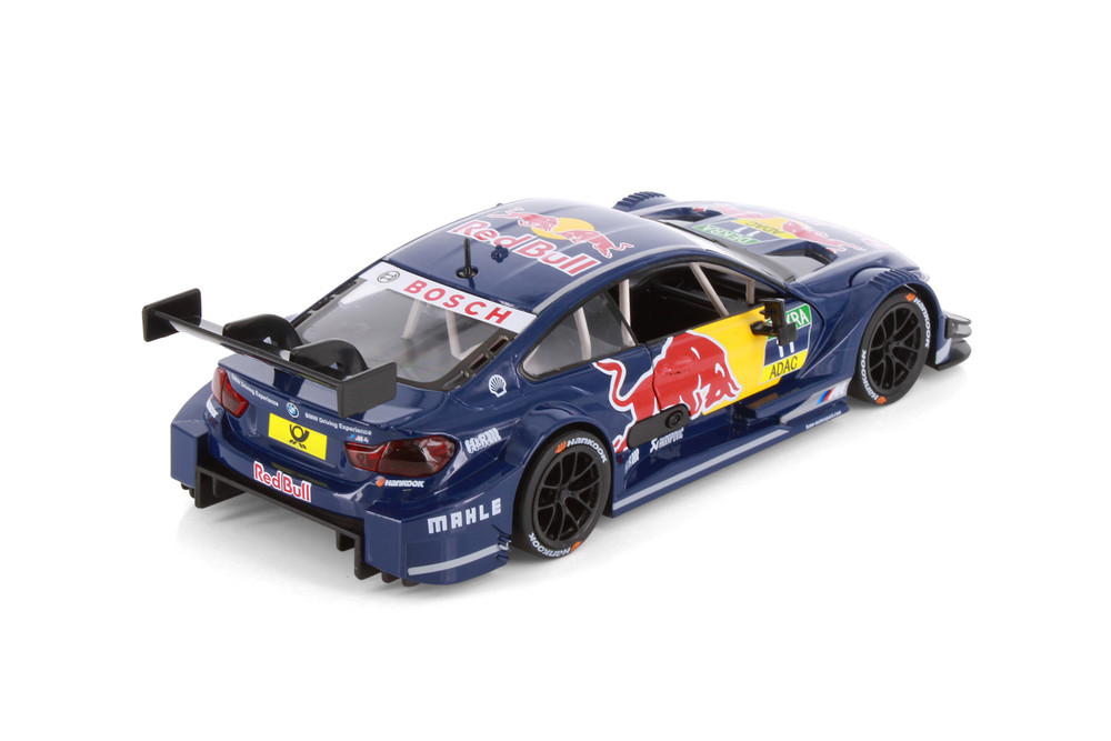Box of 4 BMW M4 DTM w/Red Bull Racing Livery, Dark Blue - Showcasts 68295D - 1/24 Scale Diecast Model Toy Cars
