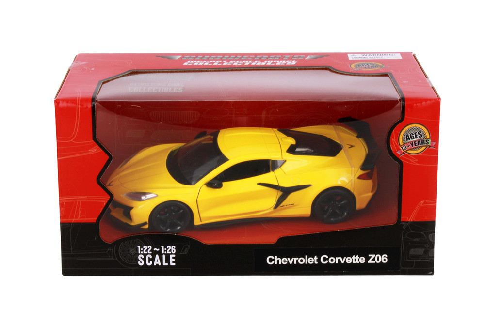 Chevy Corvette Z06, Yellow - Showcasts 68289WYL - 1/24 Scale Diecast Model Toy Car