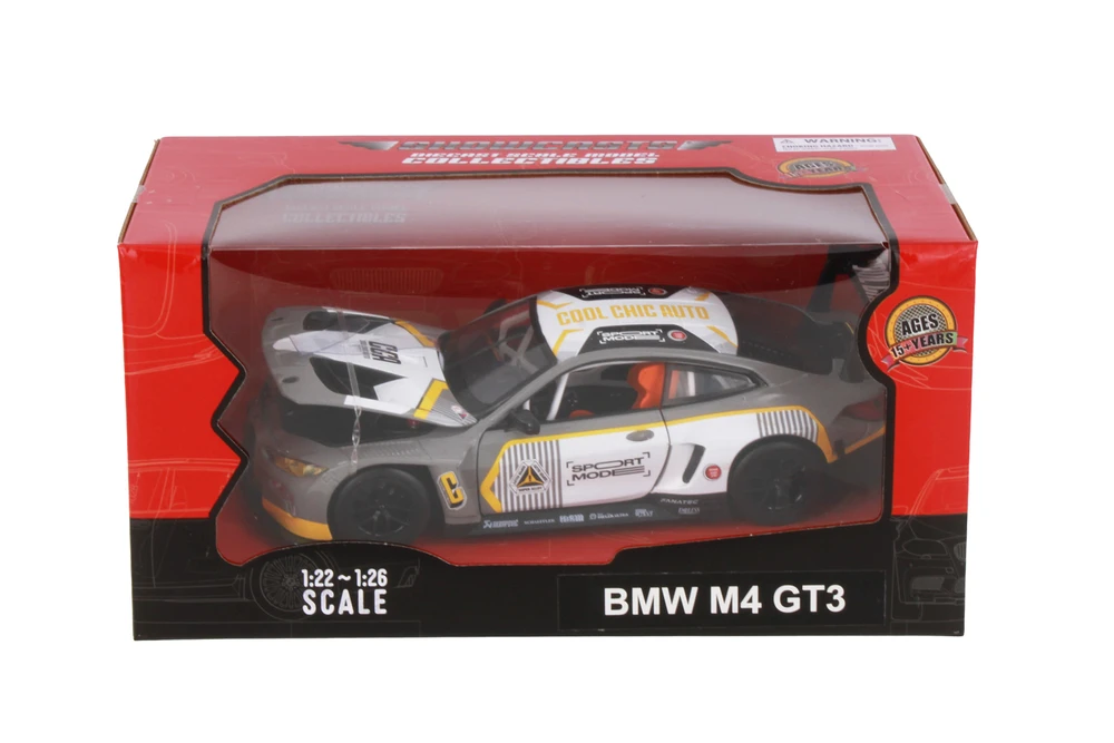 BMW M4 GT3 CCA "Cool Chic Auto", Gray - Showcasts 68282CCA - 1/24 Scale Diecast Model Toy Car
