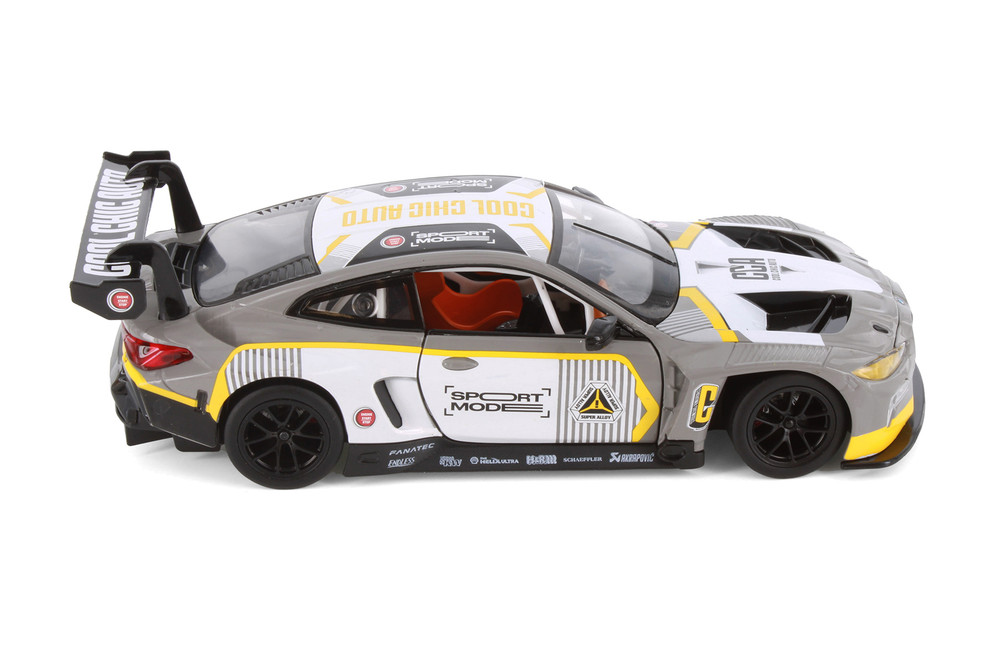 Box of 4 BMW M4 GT3 CCA "Cool Chic Auto", Gray - Showcasts 68282SD - 1/24 Scale Diecast Model Toy Cars