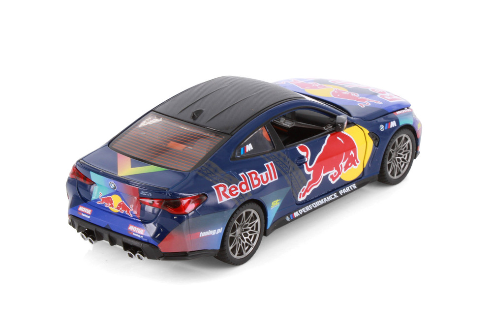 Box of 4 BMW M4 (G82) w/Red Bull Racing Livery, Dark Blue - Showcasts 68292D - 1/23 Scale Diecast Model Toy Cars
