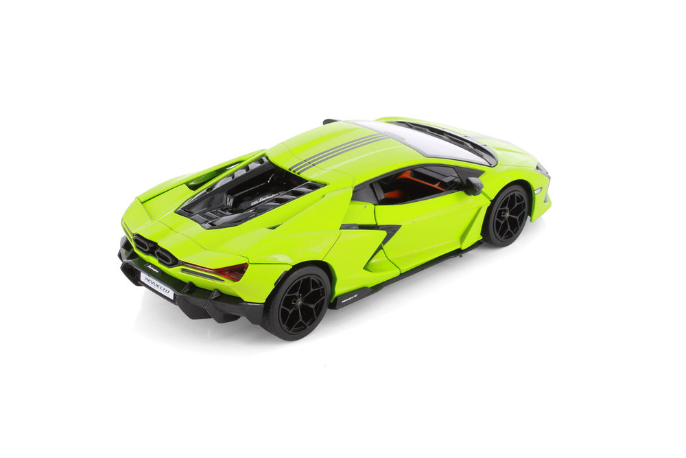 Lamborghini Revuelto Hardtop, Green w/Black Stripes - Showcasts 68286WGN - 1/24 Scale Diecast Model Toy Car