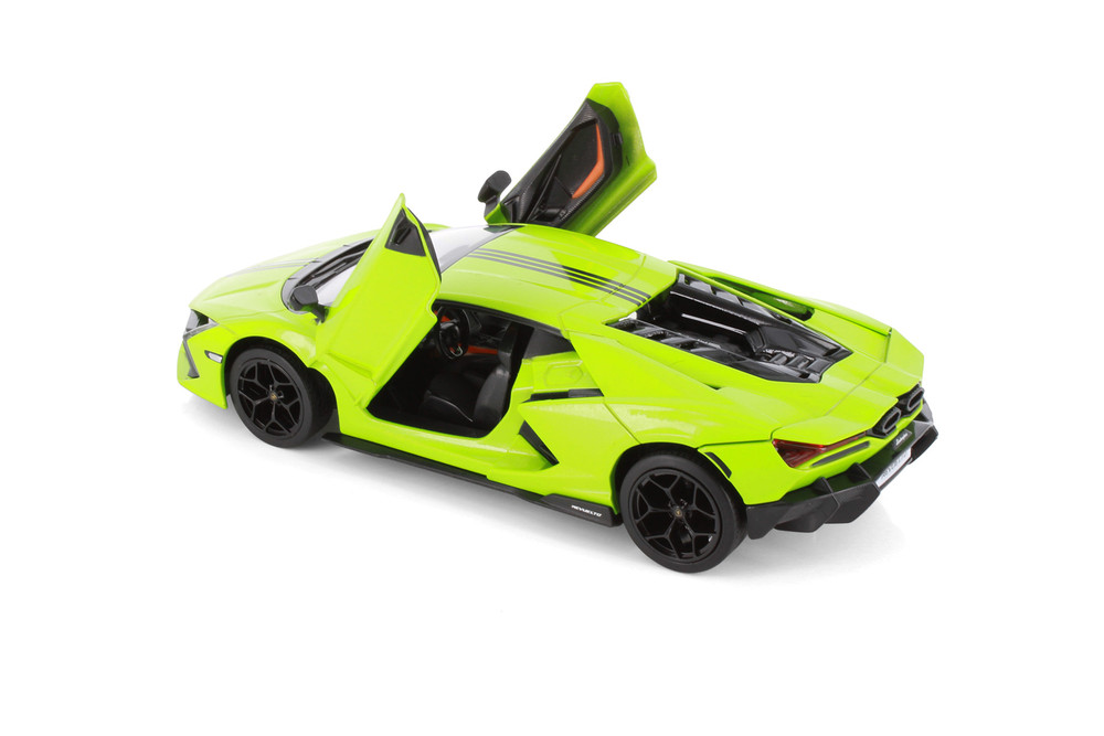 Lamborghini Revuelto Hardtop, Green w/Black Stripes - Showcasts 68286WGN - 1/24 Scale Diecast Model Toy Car