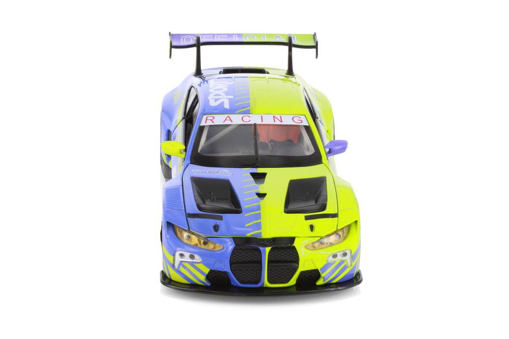 Box of 4 BMW M4 GT3 Liberty Racing Car #02, Green/Blue - Showcasts 68282GD - 1/24 Scale Diecast Model Toy Cars
