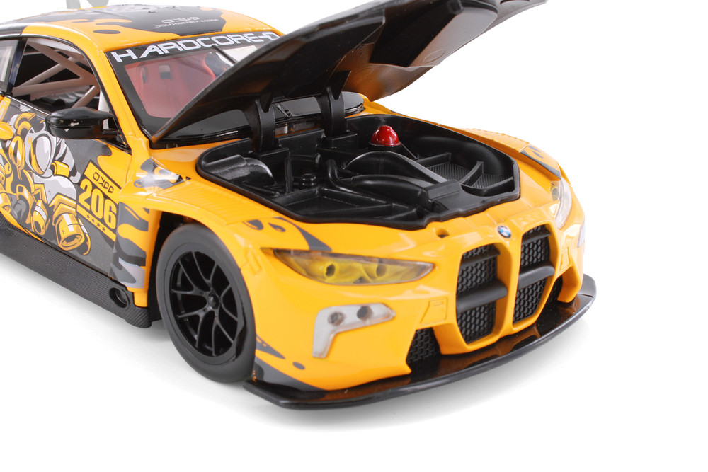 BMW M4 GT3 WASA Racing Livery, Yellow - Showcasts 68296D - 1/24 Scale Diecast Model Toy Car
