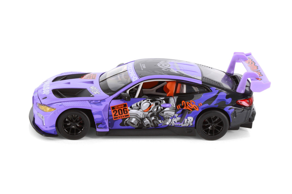 BMW M4 GT3 WASA Racing Livery, Purple - Showcasts 68296D - 1/24 Scale Diecast Model Toy Car