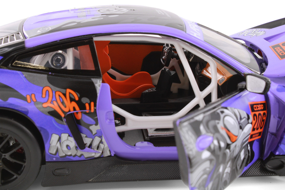 BMW M4 GT3 WASA Racing Livery, Purple - Showcasts 68296D - 1/24 Scale Diecast Model Toy Car