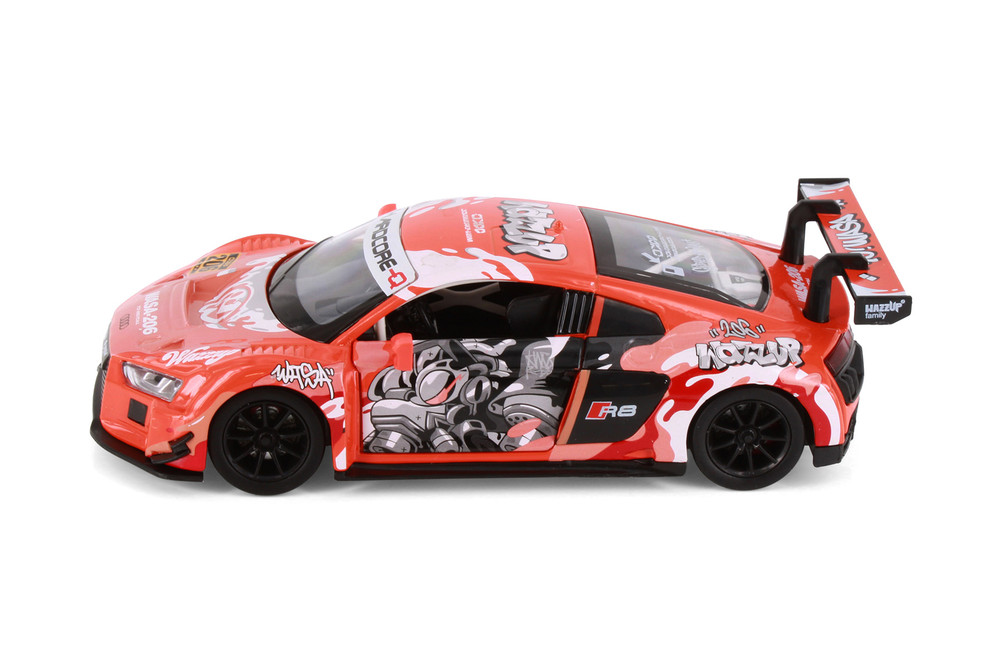 Audi R8 LMS WASA Racing Livery, Orange - Showcasts 68291D - 1/24 Scale Diecast Model Toy Car