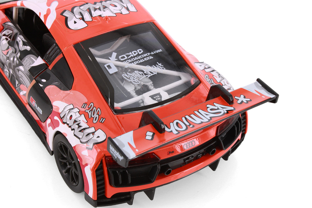 Audi R8 LMS WASA Racing Livery, Orange - Showcasts 68291D - 1/24 Scale Diecast Model Toy Car