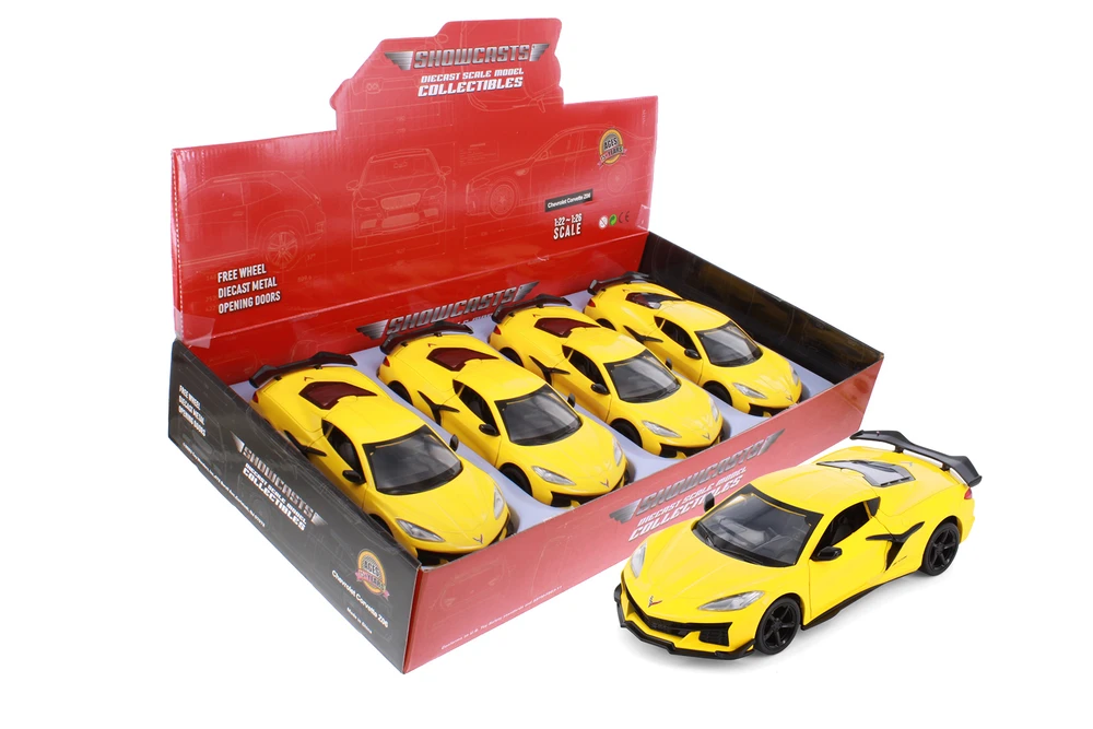 Chevy Corvette Z06, Yellow - Showcasts 68289D - 1/24 Scale Diecast Model Toy Car