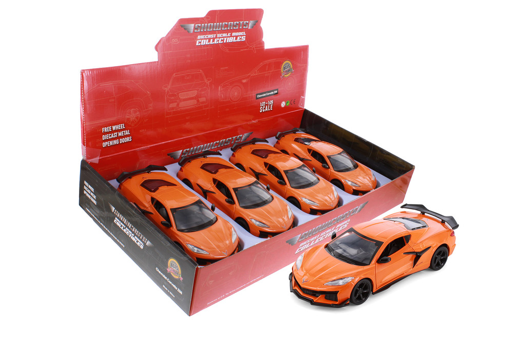 Chevy Corvette Z06, Orange - Showcasts 68289D - 1/24 Scale Diecast Model Toy Car