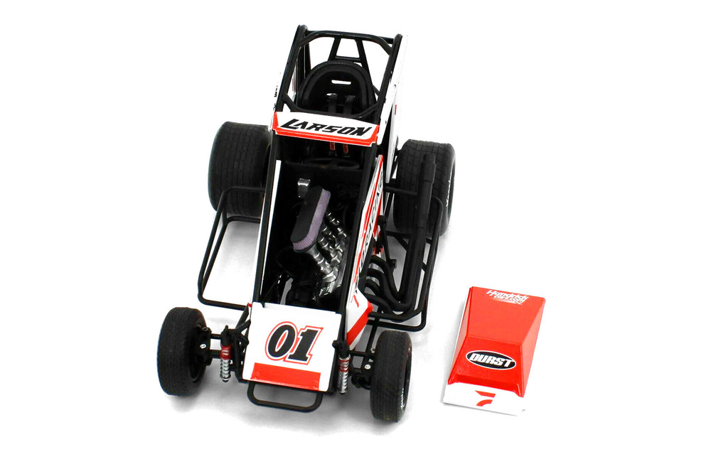 2022 Midget Sprint Car FLO Racing, #01 Kyle Larson - Acme A1810122 - 1/18 Scale Diecast Model Toy Car