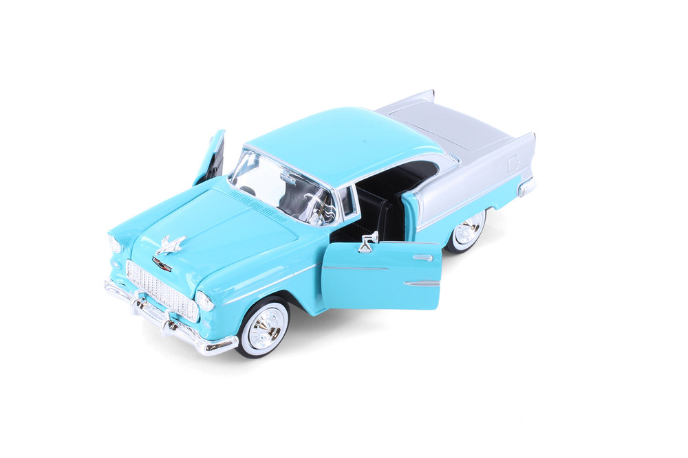 1955 Chevy Bel Air Hardtop, Light Blue - Showcasts 77229LBU - 1/24 Scale Diecast Model Toy Car
