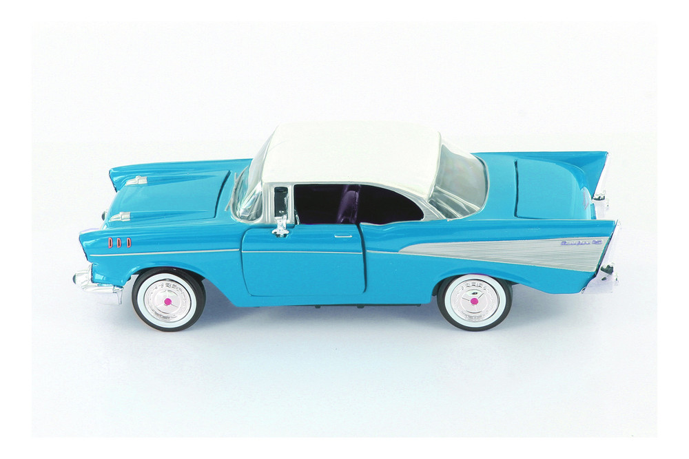 1957 Chevy Bel Air, Blue - Showcasts 77228BU - 1/24 Scale Diecast Model Toy Car (No Box)