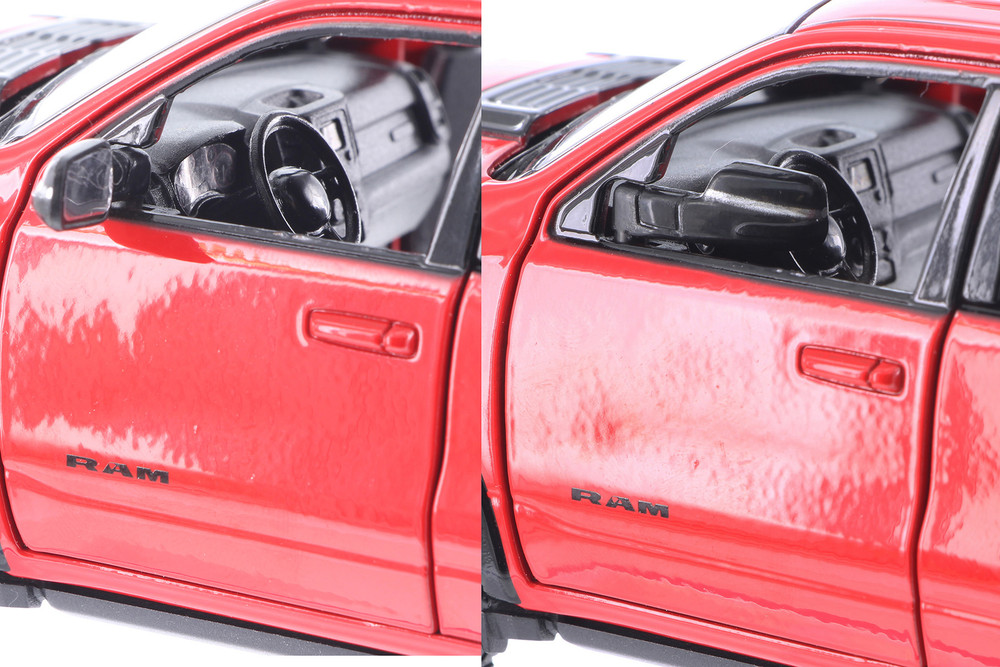 2019 Dodge Ram 1500 Crew Cab Laramie Pickup Truck, Red - Showcasts 79357/16D - 1/24 Diecast Car (No Box)