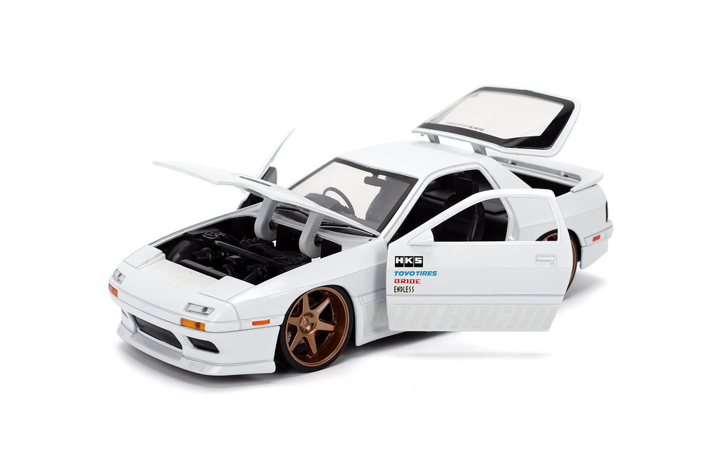 1985 Mazda RX-7 FC, White - Jada Toys 35955 - 1/24 Scale Diecast