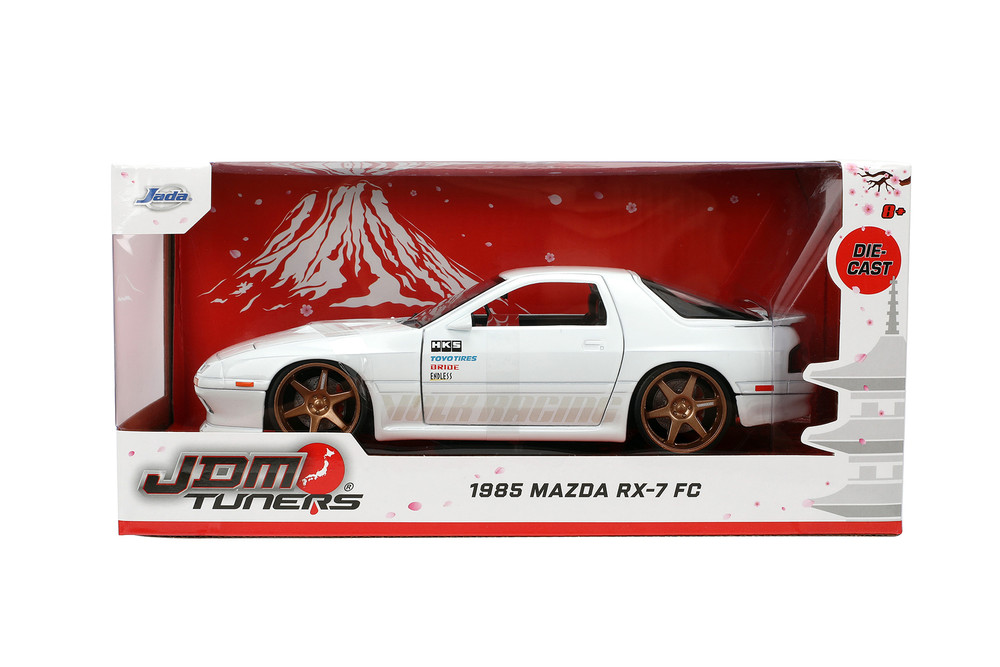 1985 Mazda RX-7 FC, White - Jada Toys 35955 - 1/24 Scale Diecast