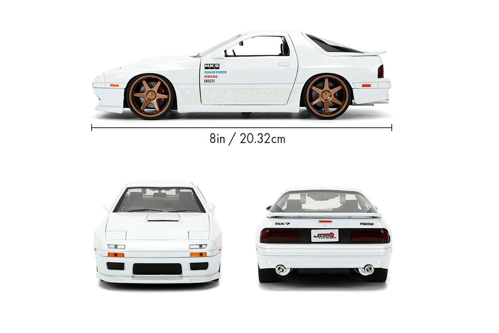 1985 Mazda RX-7 FC, White - Jada Toys 35955 - 1/24 Scale Diecast