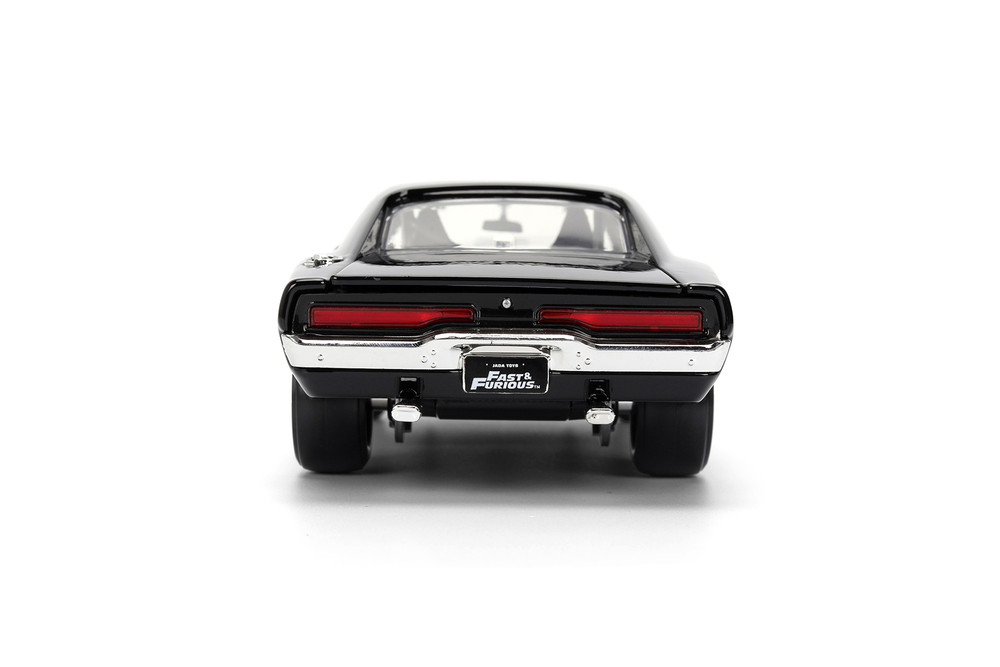 Dom's 1970 Dodge Charger R/T "F9", Black - Jada Toys 35424 - 1/24 Scale Diecast Model Toy Car