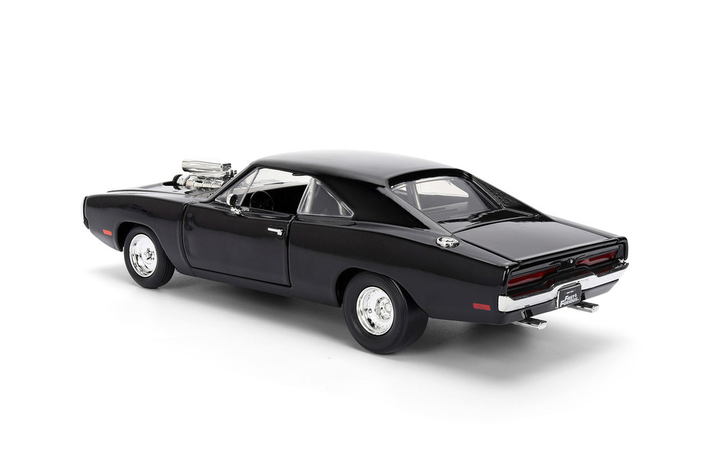 Dom's 1970 Dodge Charger R/T "F9", Black - Jada Toys 35424 - 1/24 Scale Diecast Model Toy Car