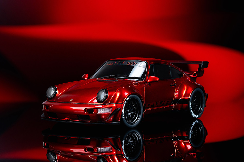 Rauh-Welt Begriff (RWB) Body Kit w/Display Base, Red - Jada Toys 35726 - 1/18 Scale Diecast Model Toy Car