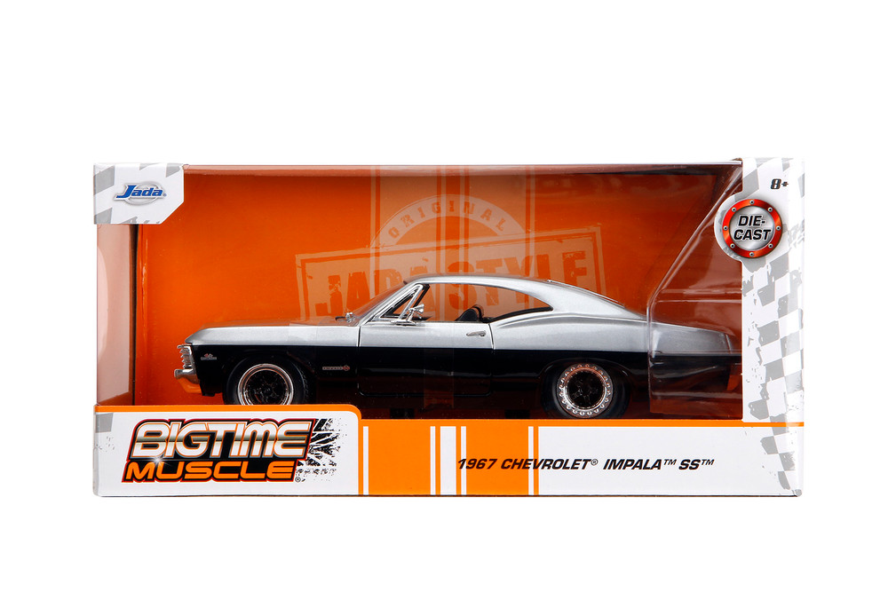 1967 Chevy Impala SS Hardtop, Silver/Black - Jada Toys 35217 - 1