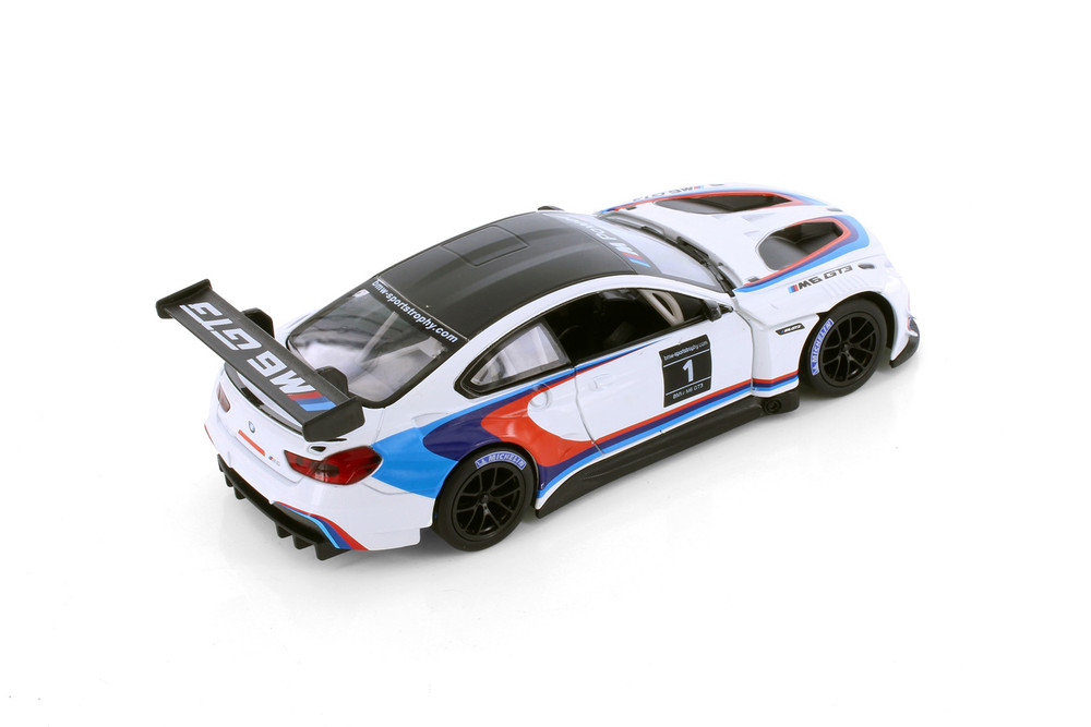BMW M6 GT3 #1, White - Showcasts 68255/56D - 1/24 Scale Diecast Model Toy Car