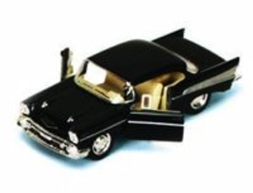 1957 Chevy Bel Air, Black - Kinsmart 5313D - 1/40 scale Diecast Car (Brand  New, but NOT IN BOX)