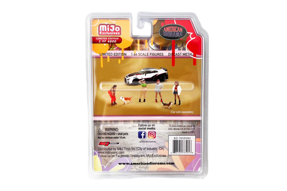 Hip Hop Girls 6 pc. Figure Set - American Diorama AD-76505MJ - 1/64 Scale Figurine - Diorama Accessory