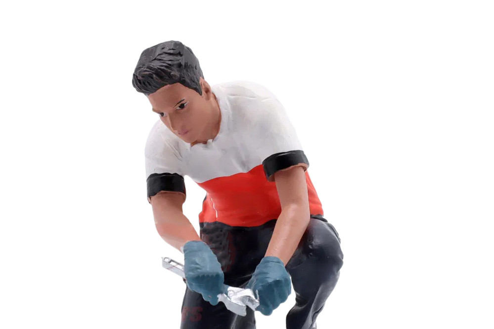 Race Crew Figure #5, Red/White - Showcasts AD-25005 - 1/24 Scale Figurine - Diorama Accessory